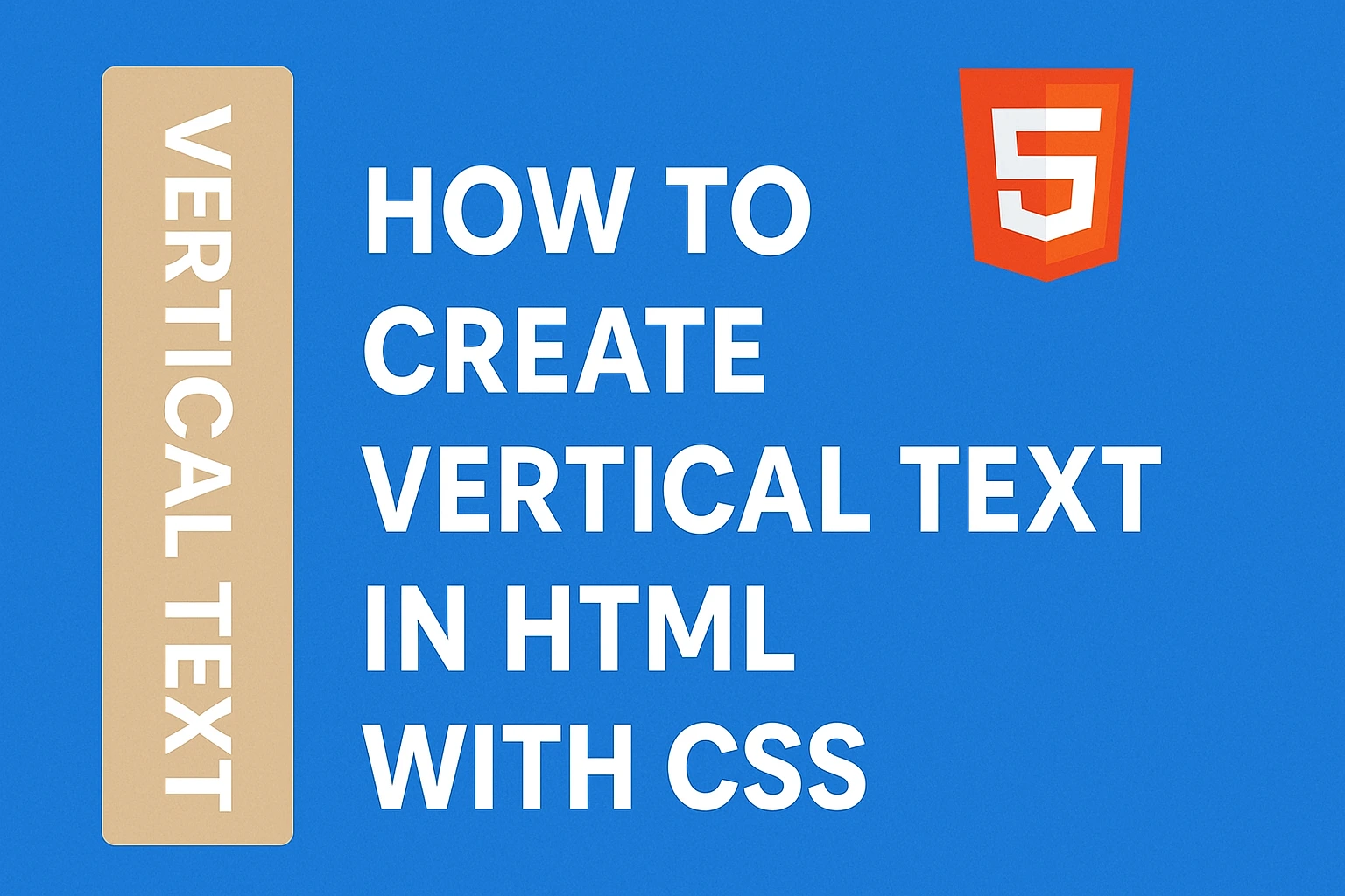 Create Vertical Text in HTML