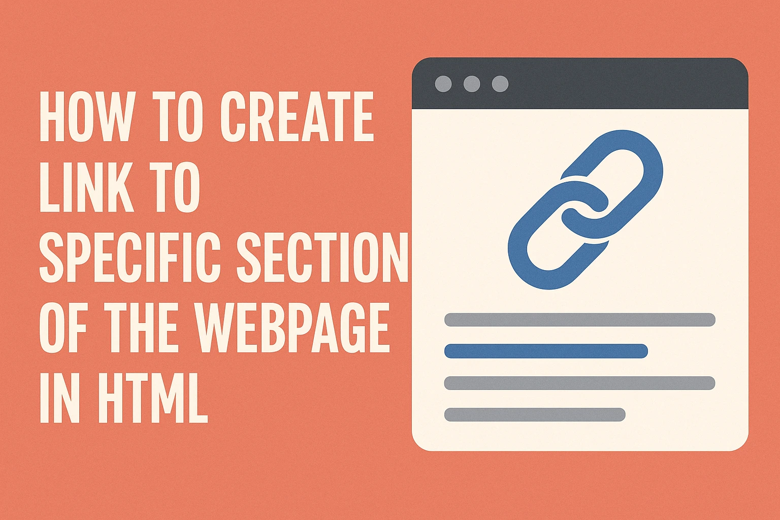 How to Create Link to Specific Section of the Webpage in HTML
