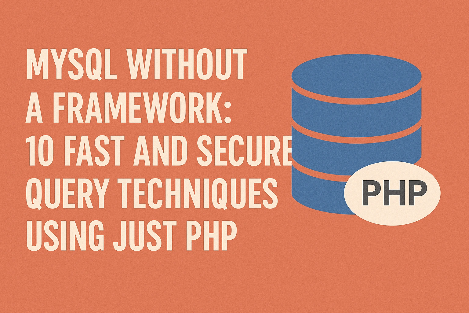 MySQL Without a Framework: 10 Fast and Secure Query Techniques Using Just PHP