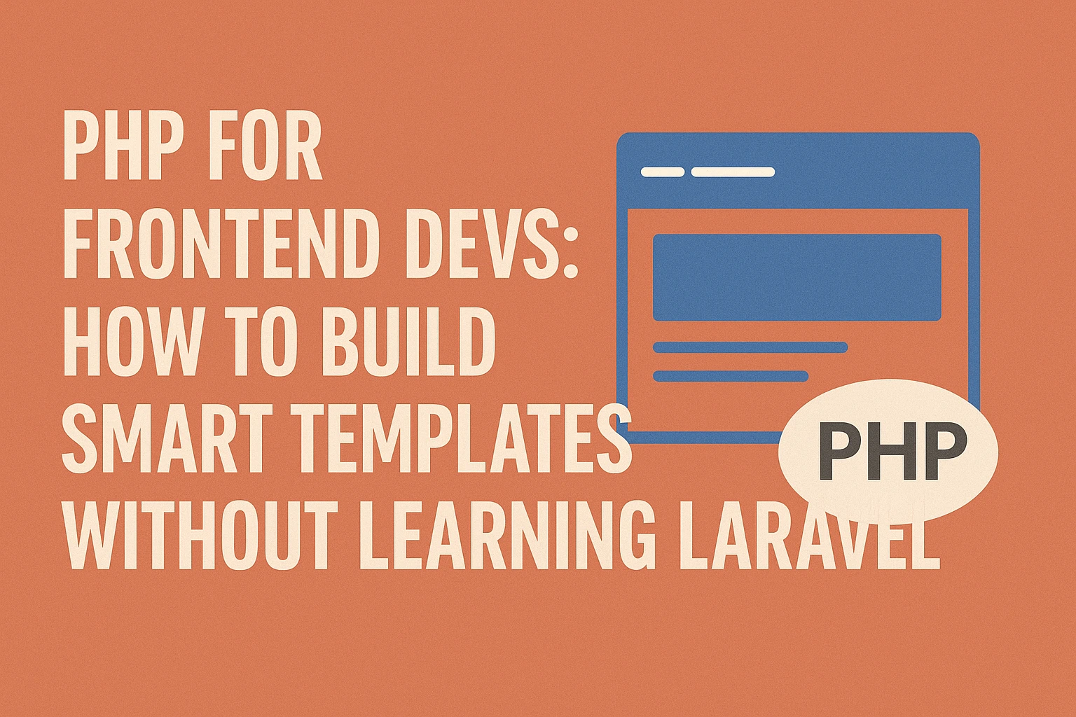PHP for Frontend Devs: How to Build Smart Templates Without Learning Laravel